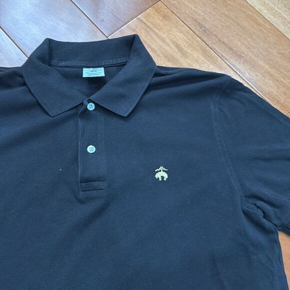Brooks Brothers 1818 Mens Large Black Short Sleeve Polo Shirt size L - Picture 3 of 8